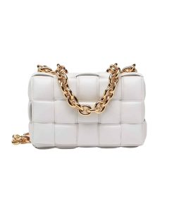 Alternative view of Bottega Veneta Chain Cassette Crossbody Bag In White 26Cm 631421Vbwz09143