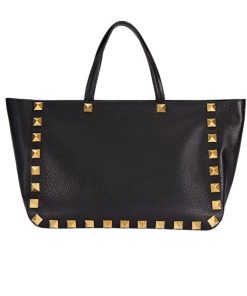 Valentino Garavani Rockstud Tote Bag Black 40Cm