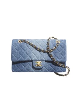 Alternative view of Chanel Classic Handbag Washed Denim And Gold Tone Metal Blue 19Cm A01112 B16747 Nx158