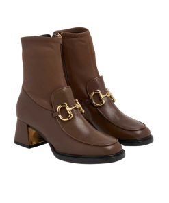 Gucci Horsebit Plaque Ankle Boots Brown 719830 1Do50 2347