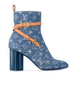 Louis Vuitton Silhouette Ankle Boots Denim Blue 1Acjtu