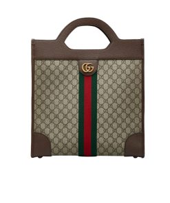 Alternative view of Gucci Gg Supreme Ophidia Vertical Tote Brown 33Cm