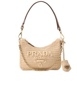 Alternative view of Prada Re Edition Crochet Bag Natural 22Cm 1Bc204 2M2T F0018 V Juo