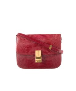 Celine Small Classic Bag In Lizard Red 18Cm