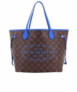 Alternative view of Louis Vuitton Neverfull MM Bag Ikat Flower Monogram Granblue Blue 33Cm M40938