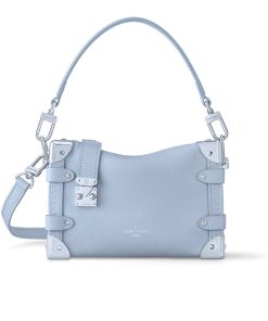 Alternative view of Louis Vuitton Side Trunk MM Grained Calf Leather Bleu Olympe 23Cm M25067