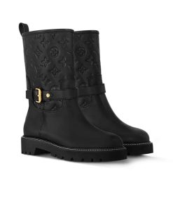 Alternative view of Louis Vuitton Territory Flat Ankle Boot Black 1Adcq1