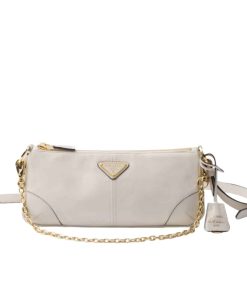 Alternative view of Prada Re Edition 2002 Leather Shoulder Bag White 23Cm