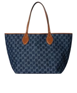 Alternative view of Gucci Totissima Large Tote Bag Denim Blue And Brown 30Cm 820481 Faecc 4243