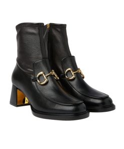 Alternative view of Gucci Horsebit Plaque Ankle Boots Black 719830 1Do50 1000