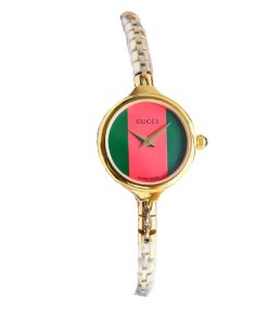 Alternative view of Gucci Ladies Watch Round Case With Slim Dial Gold In Multi Color 22Mm