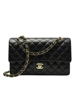 Alternative view of Chanel Classic 11.12 Handbag Gold Tone Metal Black 25Cm A01112 Y01295 94305