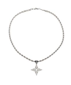 Alternative view of Loui Vuitton Lv Rope Pendant Necklace Silver