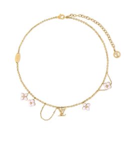 Alternative view of Louis Vuitton Lv Floragram Necklace Gold M03016