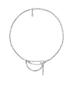 Alternative view of Hermes Chaine Dancre Punk Necklace Silver