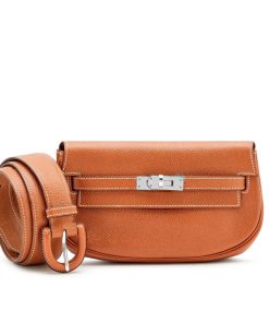 Hermes Kelly Moove Swift Silver Hardware Orange 20Cm
