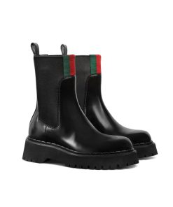 Gucci Chelsea Boot Black Leather 806398 Aad6T 1052