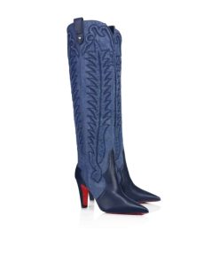Alternative view of Christian Louboutin Santia Botta 85 Boots Denim Blue 32405166603