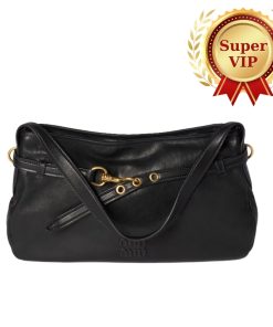 [Super Vip 1:1] Miumiu Aventure Nappa Leather Bag Black 33Cm 5BC181 2BBL F0002 V OOO