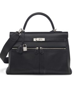 Hermes Swift Kelly Lakis 35 Black 25Cm