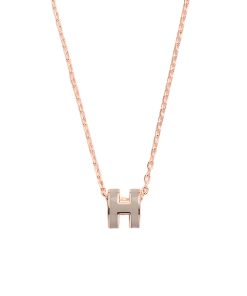 Alternative view of Hermes Mini Pop H Pendant Grey And Gold H147992Fo55