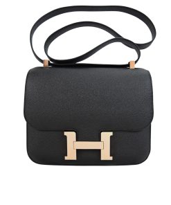 Hermes Constance 24 Togo Leather Gold Hardware Black 24Cm
