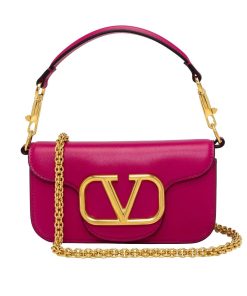 Alternative view of Valentino Locò Small Shoulder Bag In Calfskin Rose Violet 1W2B0K53Zxlm24