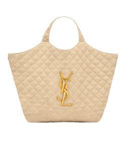 Saint Laurent Icare Maxi Shopping Bag In Quilted Beige 50Cm 698651Aabr89748