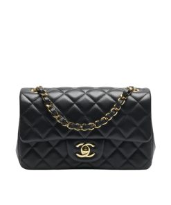 Alternative view of Chanel Mini Classic Handbag Gold Tone Metal Black 20Cm A69900 Y04059 94305