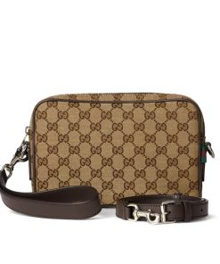 Alternative view of Gucci Gg Canvas Small Crossbody Bag Beige And Dark Brown 23Cm 834802 Faeps 9752