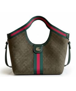 Gucci Giglio Small Tote Bag Dark Green 25Cm