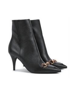 Gucci Women Ankle Boot With Horsebit Black Leather 835741 Bko00 1000