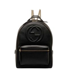 Alternative view of Gucci Soho Chain Leather Backpack Black 31Cm