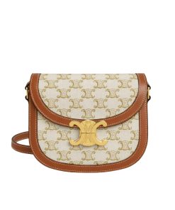 Alternative view of Celine Mini Besace In Triomphe Canvas And White 18Cm 196702Bzj 01Bc