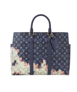 Louis Vuitton Monogram Tote Sac Flat Dark Blue 44Cm