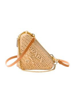 Alternative view of Prada Crochet Mini Pouch Natural 19cm 1NR015 2CXK F0018