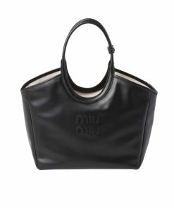 Miumiu Smal Ivy Leather Bag Black 23Cm 5BA284 2CRW F0002 V OON