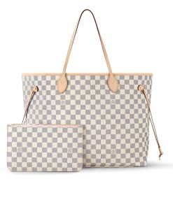 Louis Vuitton Neverfull GM Damier Azur Rose Ballerine Pink 39Cm N40601