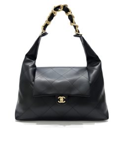 Alternative view of Chanel Maxi Hobo Bag Black Leather 43Cm AS5839 B22140 94305