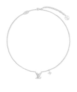 Louis Vuitton Lv Iconic Enamel Necklace Silver M02751