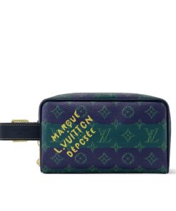 Louis Vuitton Locker Dopp Kit Blue Stripes 23Cm M25902