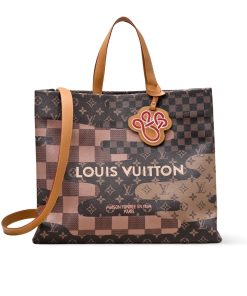 Alternative view of Louis Vuitton Shopper Tote MM Monogram Canvas Brown 40Cm M15274