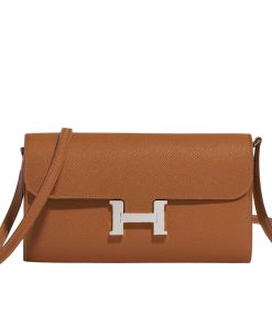 Alternative view of Hermes Constance Wallet To Go Gold Epsom Silver Hardware 21Cm