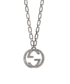 Alternative view of Gucci Arabesque Interlocking G Chain Necklace Sterling Silver