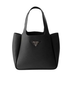 Prada Small Leather Tote Bag Black 24Cm 1Bg335 2Dkv F0632 V Onm