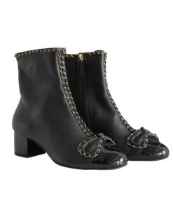 Alternative view of Chanel Ribbon Chain Boots Black G45899 B17974 94305