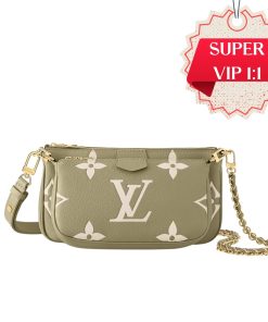 [Super Vip 1:1] Louis Vuitton Multi Pochette Accessoires Green 25Cm M22670