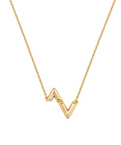 Alternative view of Louis Vuitton Volt Upside Down Pendant Yellow Gold Necklace Q93868