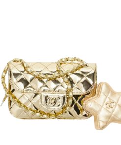 Chanel Mini Flap Bag Star Coin Purse Yellow Gold 20Cm As4646 B14873 Nt671
