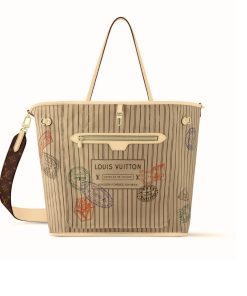 Louis Vuitton Neverfull Bandoulière Inside Out MM Beige 31cm